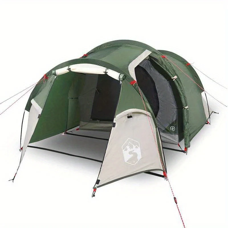Tunneltent – Kampeertent – Familietent – Lichtgewicht Tent – Outdoor Tent – Voor 2 Personen – Glasvezel Stokken & Waterafstotend Polyester – Groen