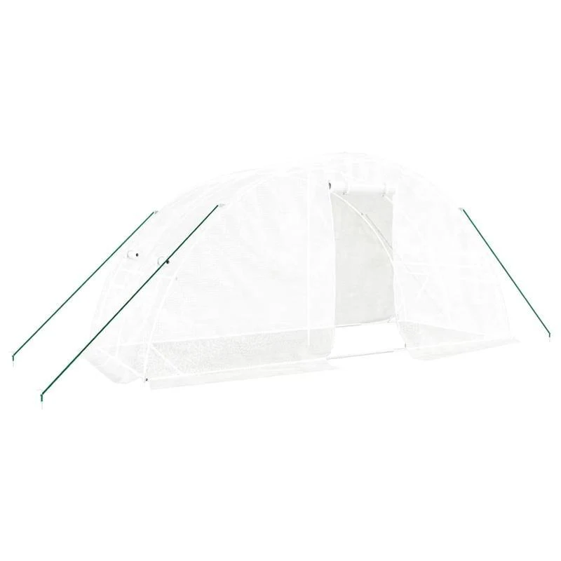 Kas – Serre – Kweekkas – Broeikas – Tuinkas – Witte Stalen Frame – 10 m² Ruimte – 5x2x2,3 Meter Groot