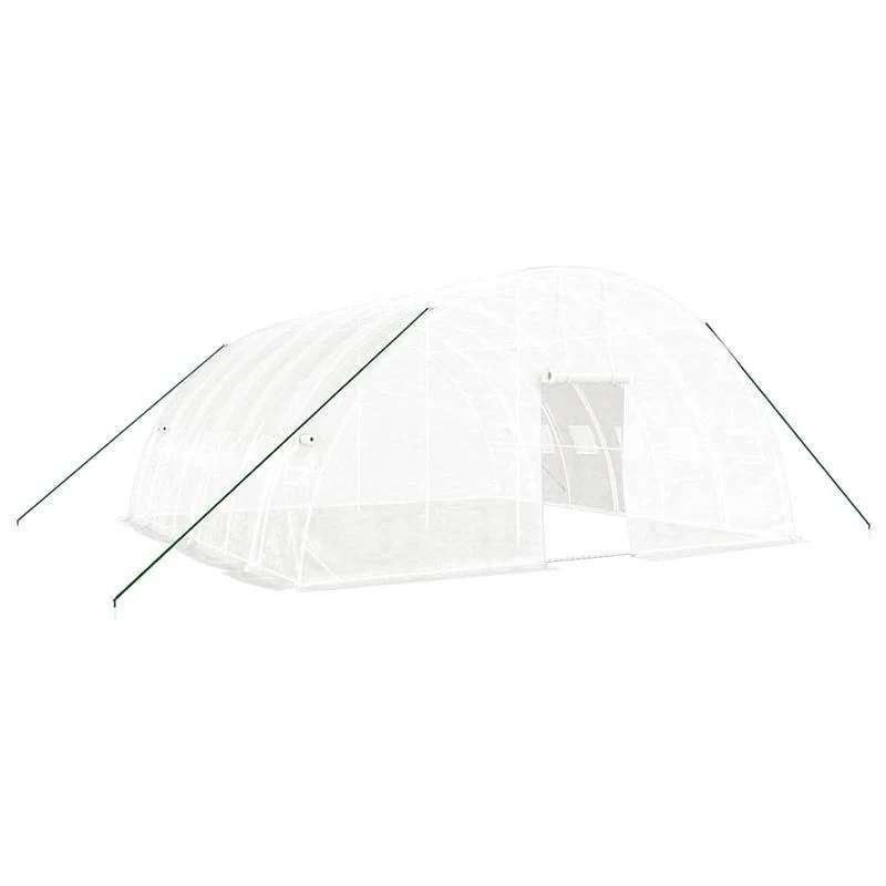 Kas – Tuinkas – Kweekkas – Broeikas – Glazen Kas – Wit Stalen Frame – 36 m² Ruimtelijk – 6x6x2,85 Meter Hoog