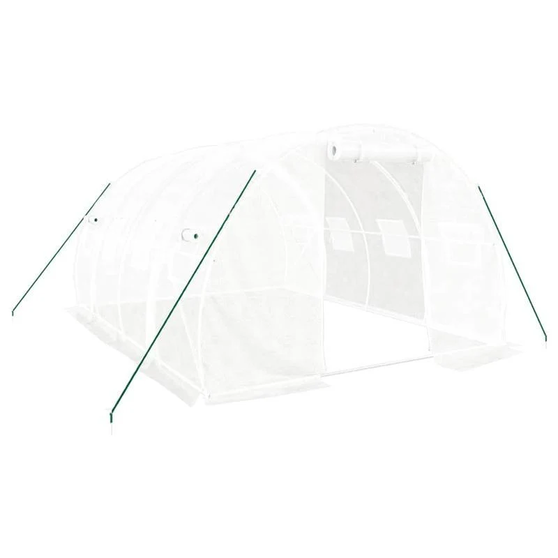 Tuinkas – Kweekkas – Broeikas – Kas – Wit Stalen Frame – 12 m² Oppervlak (4x3x2 m) – Stevig & Ruim