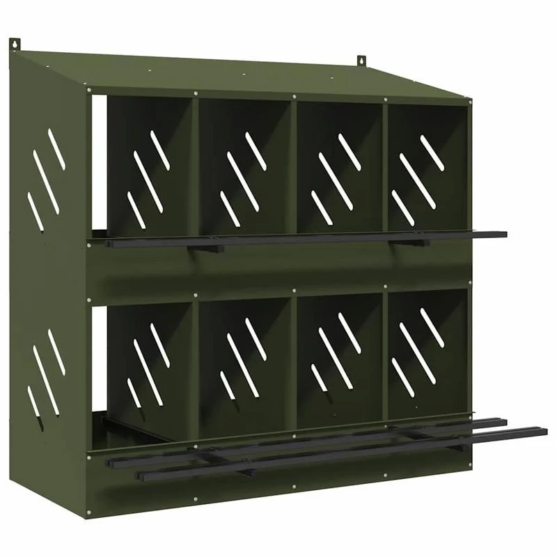 Huisdierenkooi – Kleine Dierenkooi – Vogelkooi – Hamsterkooi – Eekhoornkooi – Groen Dolphin Design – Metalen Frame – 8 Compartimenten – Binnen en Buiten Gebruik