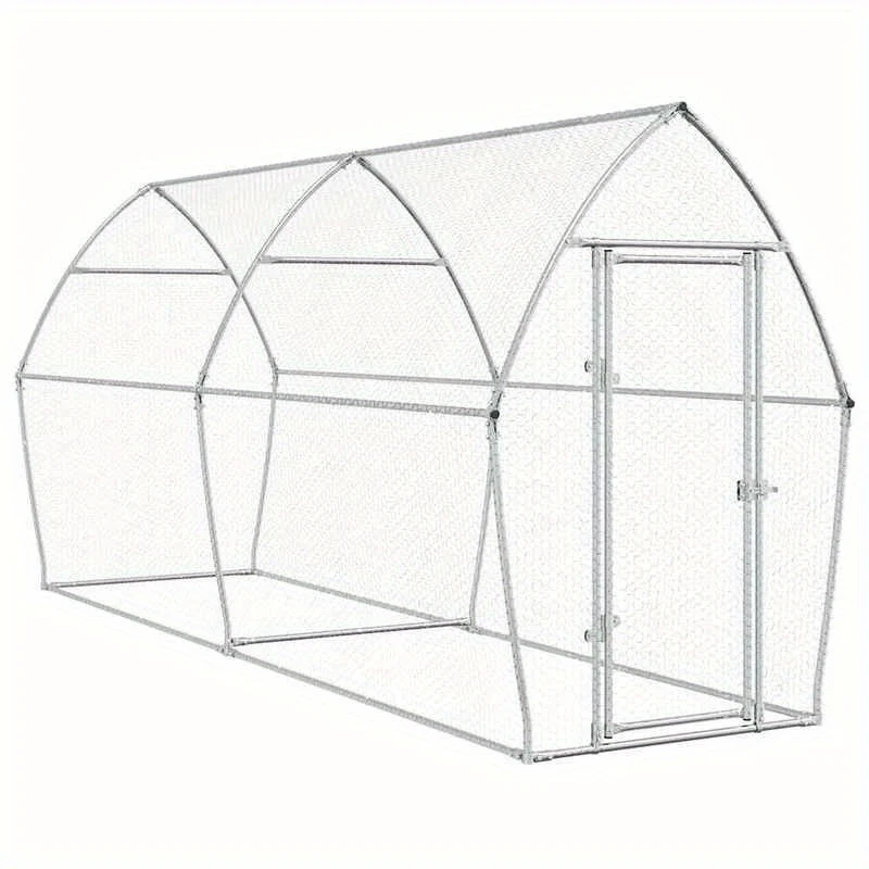 Dierenkooi – Konijnenhok – Knaagdierkooi – Kleine Dierenren – Huisdierenkooi – Metalen Frame – 400x105x182 cm – Weerbestendig – Veilig Slot