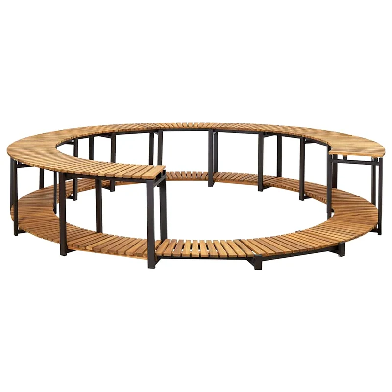 Spa Omlijsting – Spa Omkasting – Spa Omhulsel – Spa Randbeschermer – Multicolor – Massief Acaciahout – Weerbestendig Aluminium Frame – 273 x 53 cm