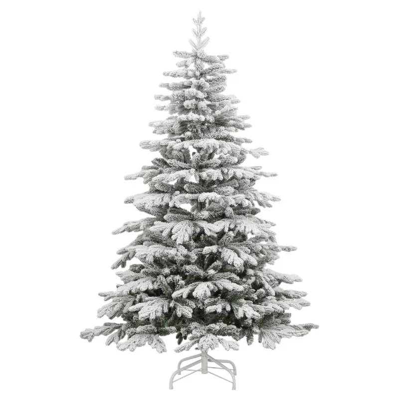 Kunstkerstboom – Nepboom – Kerstboom – Kunsttakken – Flockboom – 180 cm – Inclusief Standaard – Onderhoudsvrij