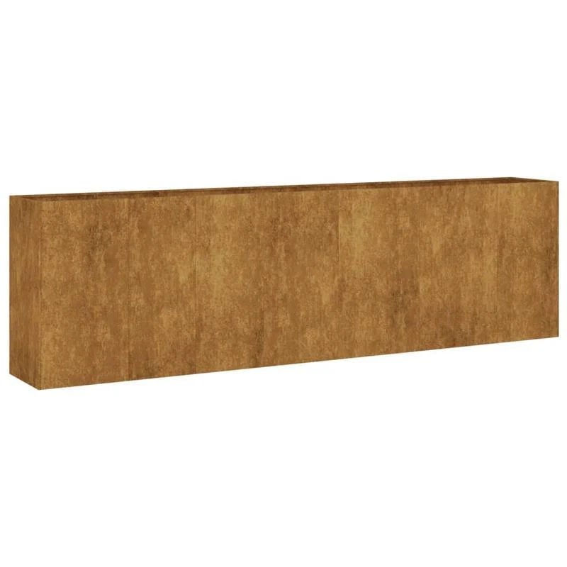 Plantenbak – Bloembak – Tuinbak – Moestuinbak – Kweekbak – Cortenstaal – Verhoogde plantenbak 280x40x80 cm – Weerbestendig en Duurzaam