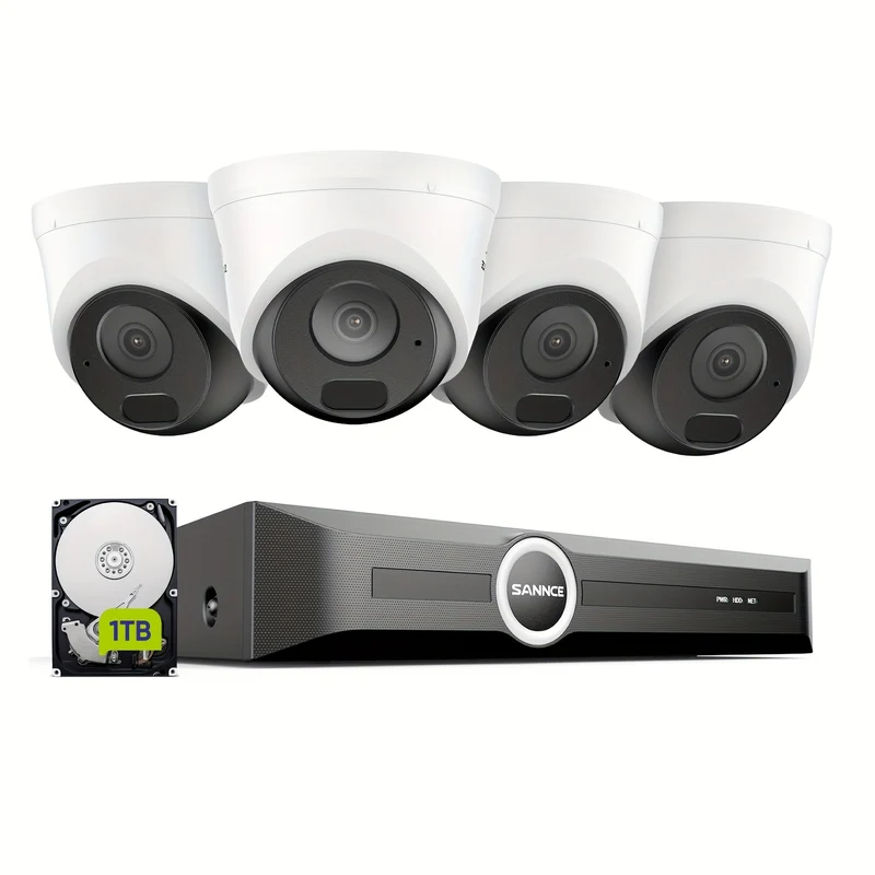 Beveiligingscamera – Bewakingscamera – Camerabewaking – Security Camera – 5MP Resolutie – 1TB HDD Met Nachtzicht Tot 30 Meter