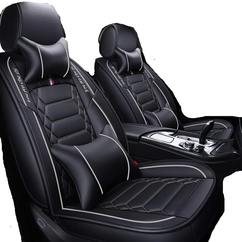 Autostoelhoes – Stoelhoes Auto – Autostoelbeschermer – Stoelhoezenset – Autostoelhoes Universeel – PU Leer – Waterdicht – Volledige Set Voor- en Achterstoelen