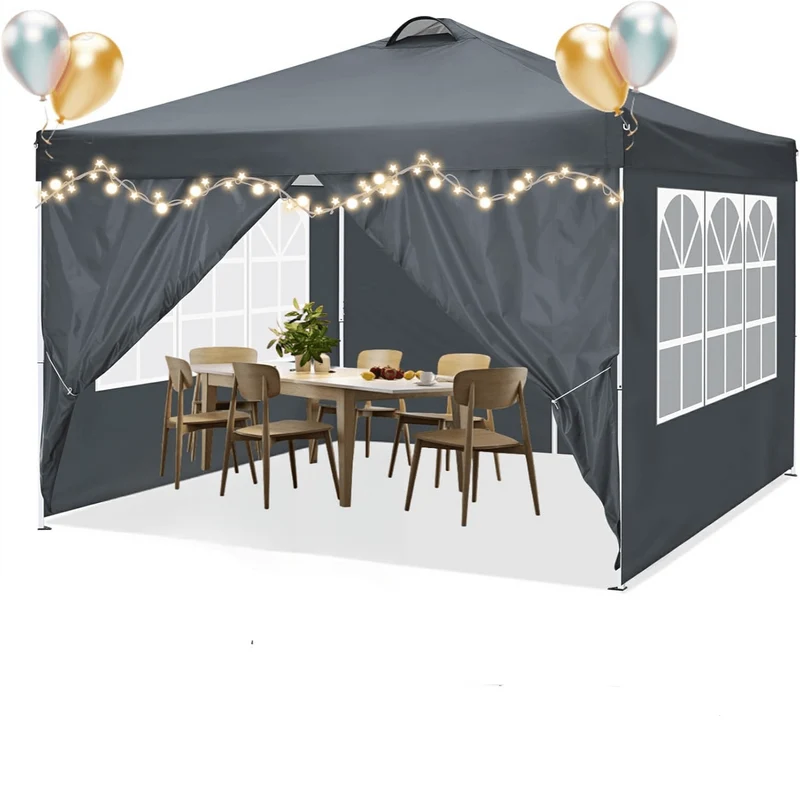 Partytent – Paviljoen – Easy-Up Tent – Vouwtent – Feesttent – 3x3 meter – Aluminium Frame – Verstelbare Hoogte