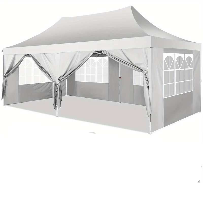 Feesttent – Partytent – Paviljoen – Tuintent – Overkapping – Pop-up – 3,05x6,1 m – Waterdicht en Verstelbare Hoogte