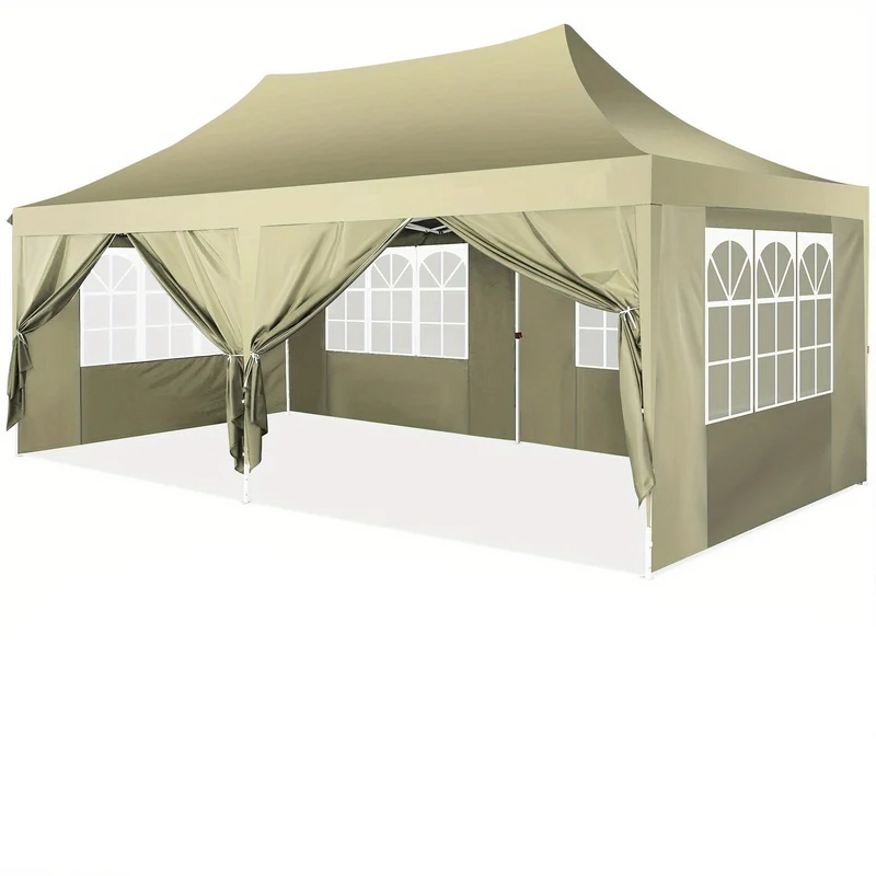 feesttent – partytent – tuinpaviljoen – opvouwbare tent – paviljoen – 3,05x6,1 m – waterdicht en zonwerend – in hoogte verstelbaar met 6 zijwanden