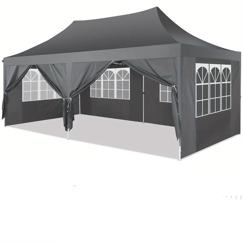 Feesttent – Partytent – Paviljoen – Schaduwtent – Tuintent – Pop-up Tent 3,05x6,1 m – Waterdicht & Verstelbare Hoogte