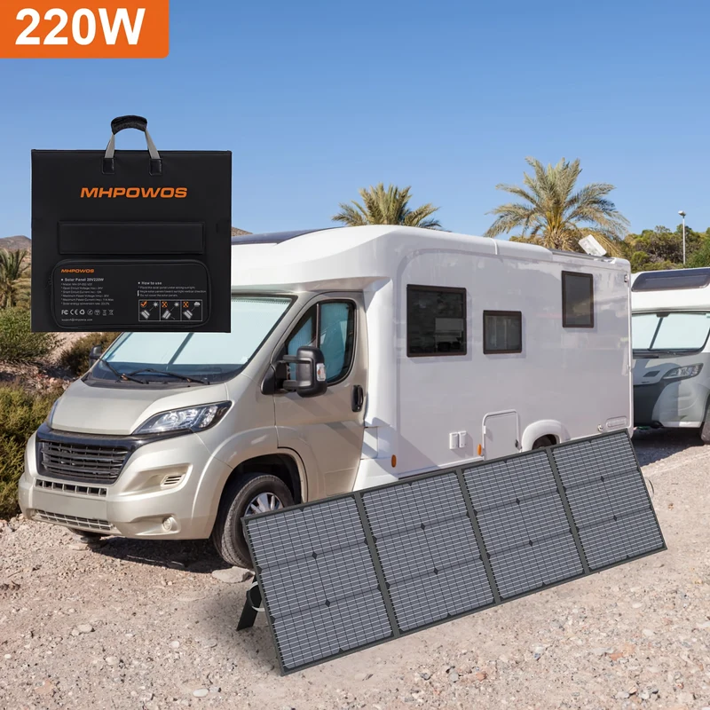 Zonnepaneel – Solar Paneel – Zonnecel – PV Paneel – Zonne-energie Paneel – 220W 20V – Hoog Rendement 23,5% Single Crystal – Geschikt Voor 12V/24V/36V Systemen