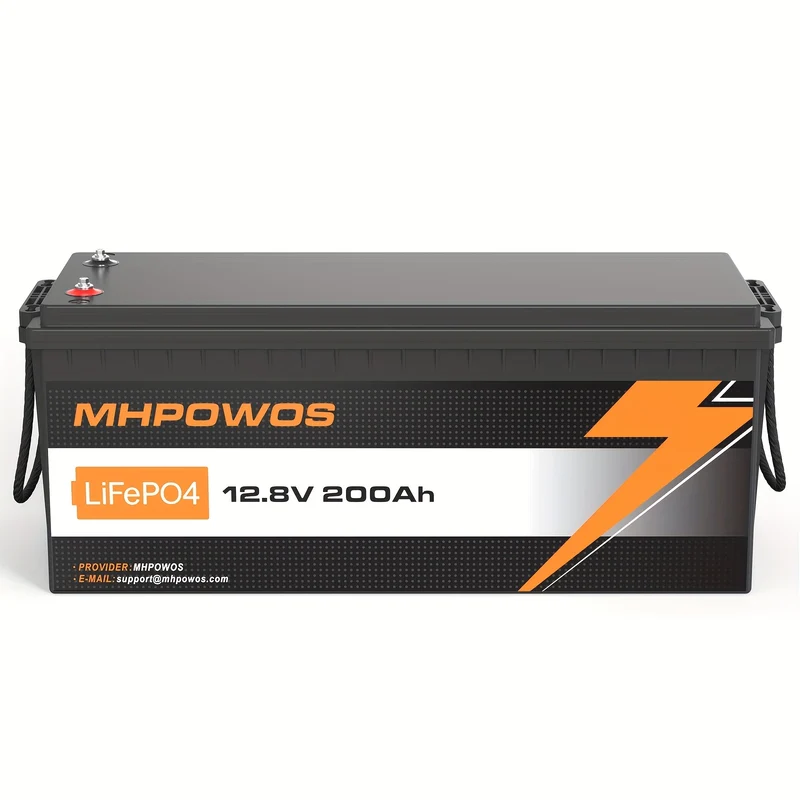 12,8V 200Ah LiFePO4 Accu – Lithium Accu – Lithiumbatterij – Deep Cycle Accu – Zonne-energie Accu – Hoge Capaciteit 2560Wh – Overlading- en Diepontlading Bescherming