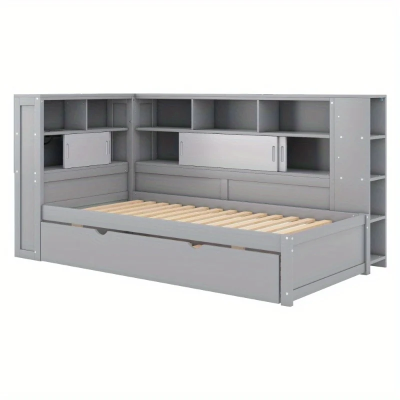 Omvormbare Slaapbank – Uittrekbaar Bed – Logeerbed – Zitbank Met Opbergruimte – Studentensofa – Ruimtebesparend Meubel – Modern Minimalistisch – Zonder Matras Nodig