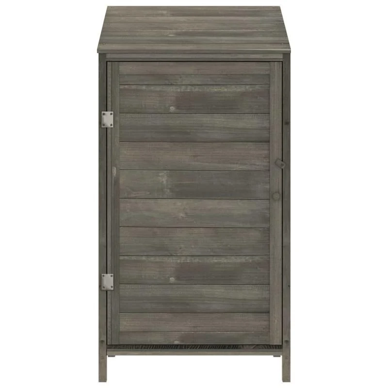 Opslagbox Tuin – Tuinhuisje – Tuinkast – Buitenberging – Tuinopslag – Massief Vurenhout & Stalen Frame – Compact 55x52x112 cm – Koperen Dak