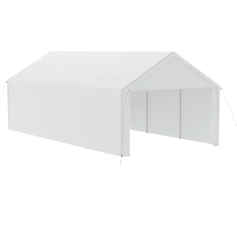 Partytent – Vouwtent – Paviljoen – Overkapping – Schaduwdoek – 4x8 Meter – Met Zijwanden En Ventilatie – Stevig Metalen Frame