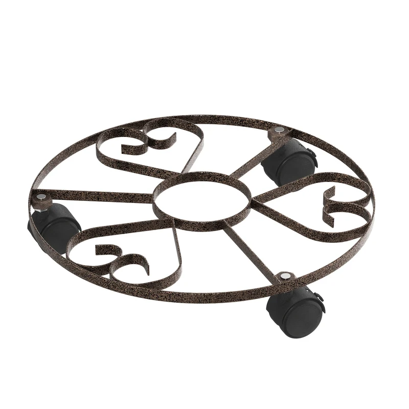 Plantenwagen – Plantenroller – Bloempot trolley – Plantentrolley – Plantenkar – Metaal – Draagvermogen 150 kg – 4 PU-wielen
