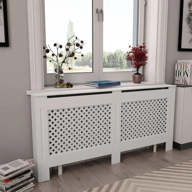 Radiatorombouw – Radiatoromkasting – Radiatorbekleding – Verwarmingsombouw – MDF – Strak Design – 172x19x81,5 cm – Eenvoudige Montage