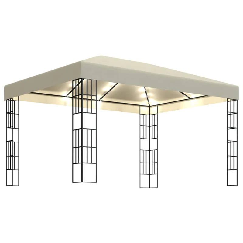 Liggende Luifel – Tuinpaviljoen – Tuinkamer – Pergola – Zonnescherm – 3x3 Meter – Stalen Frame Met Ventilerend Polyester Dak