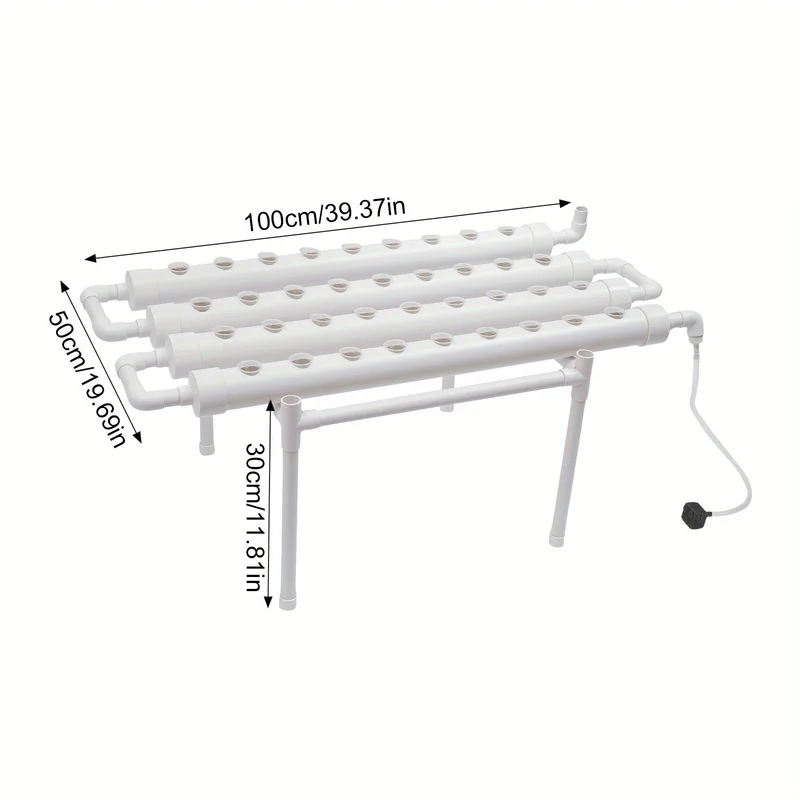 Hydroponische Kweekset – Hydrocultuur Bak – Plantenkweekset – Kruidenkweekbak – Groentekweker – 36 Gaten – Zonder Elektriciteit – PE Materiaal – Transparant Design