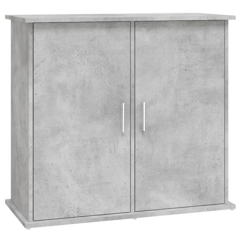 Aquariumkast – Aquariummeubel – Vistentafel – Visbak Kast – Aquariumstandaard – Betonlook Grijs & Hout – Stevige Constructie – 81x36x73 cm