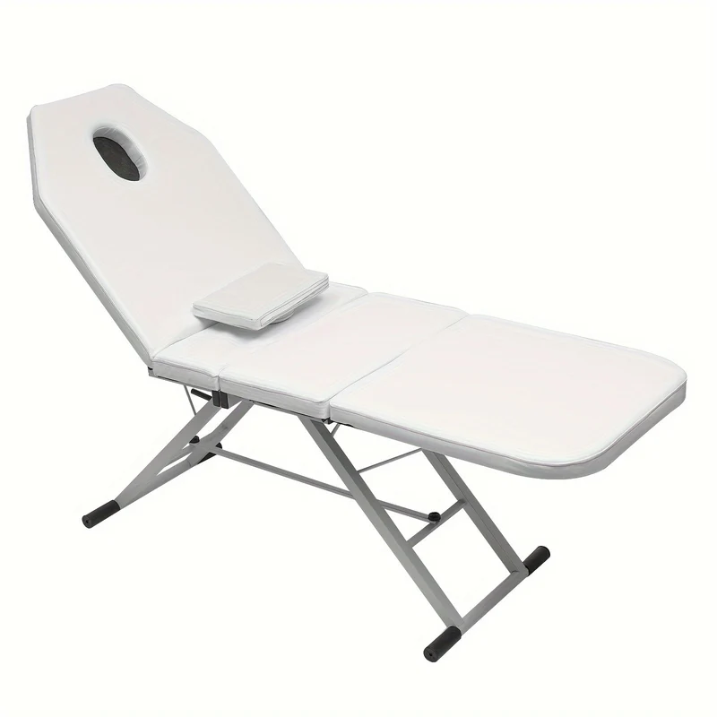 Massagetafel – Behandeltafel – Behandelbank – Massagebed – Beautyligbed – Inklapbaar – Verstelbare 3 Secties – Metaal Frame – Hoogwaardig Schuim