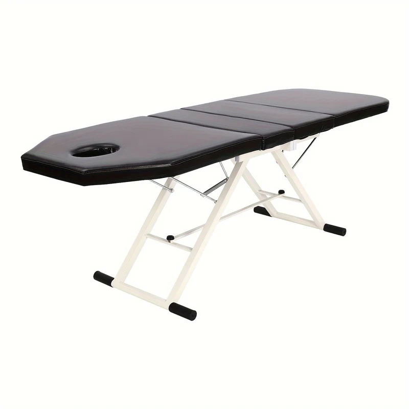 Massagetafel – Massagebed – Behandelingstafel – Spa Tafel – Therapie Tafel – Zwart – Inklapbaar Aluminium Frame – Dikke Foam Padded – Water- en Olieafstotend