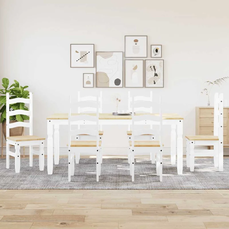 Eettafel – Tafel – Eetkamertafel – Houten Tafel – Wit – 180 cm – Massief Hout – Onderhoudsvriendelijk