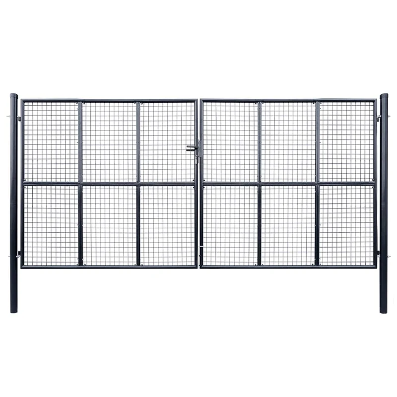 Tuinpoort – Tuindeur – Schuttingpoort – Hekpoort – Poortdeur – Gegalvaniseerd Staal – 400x200 cm – Roestbestendig Poedercoating