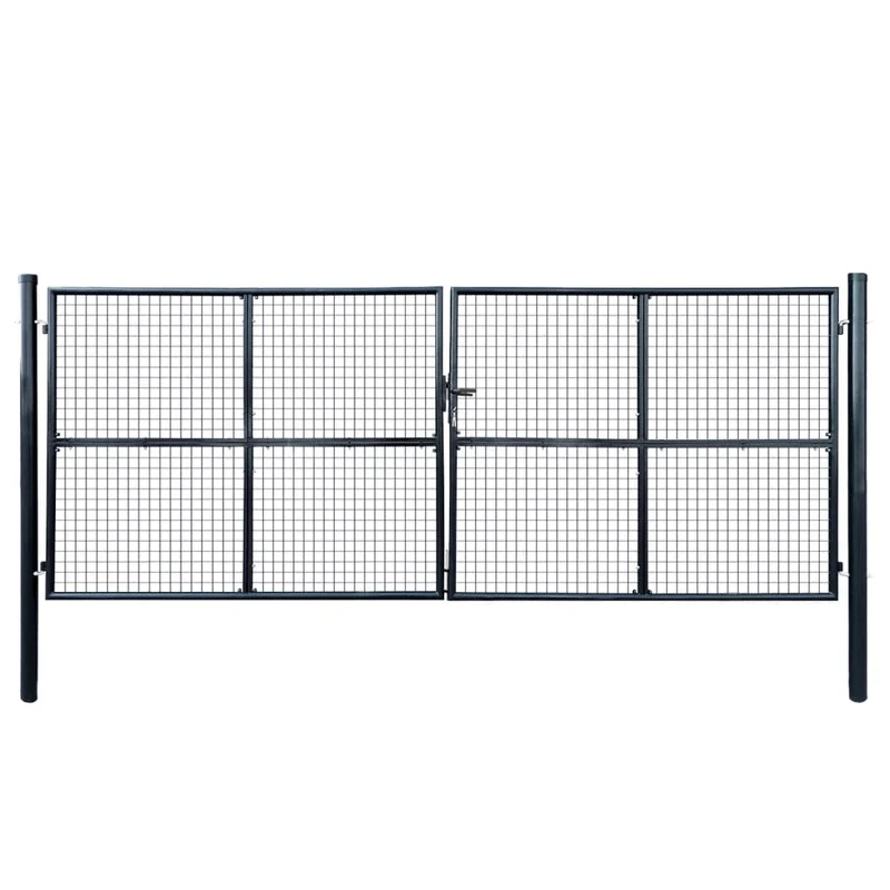 Tuinpoort – Tuindeur – Tuinhek – Hekpoort – Hekdeur – Gegalvaniseerd Staal – 400x150 cm – Weerbestendig En Veilig