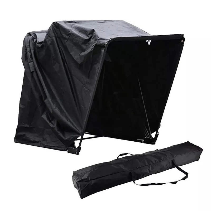 Motorfietshoes – Motorhoes – Scooterhoes – Motorfietsbescherming – Motorafdekking – Zwart – 600D Oxford Stof – 270×105×155 cm – Waterafstotend – Opvouwbaar Met Opbergtas