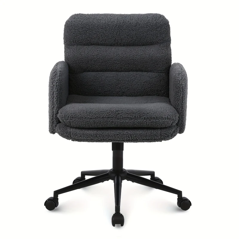 Bureaustoel – Office Chair – Bureaustoel Ergonomisch – Draaistoel – Kantoorstoel – Donkergrijs – Verstelbare Hoogte – 360° Draaibaar