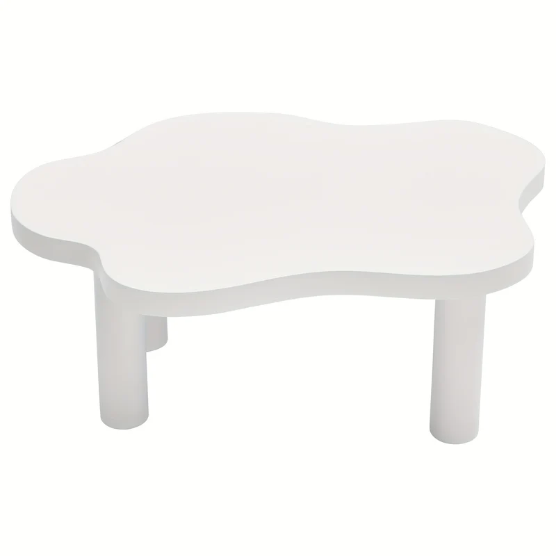 Salontafel Wolkvorm – Koffietafel – Bijzettafel – Woonkamertafel – Design Tafel – Wit – Duurzaam Kunststof – Eenvoudige Montage