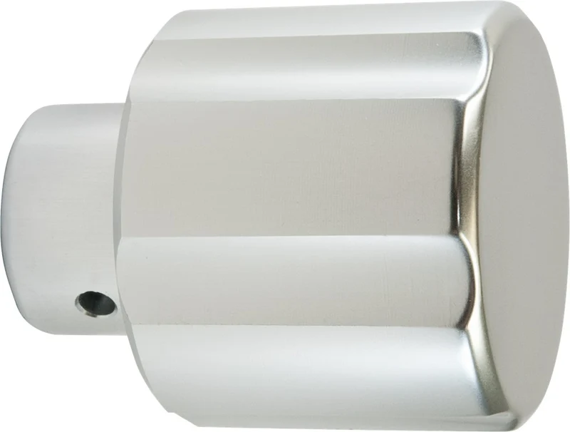 Oxloc KNOP ROND MESS. MAT VERNIKKELD DIAM.30MM