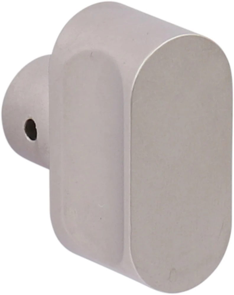Oxloc KNOP OVAAL MESSING VERNIKKELD 31.3MM