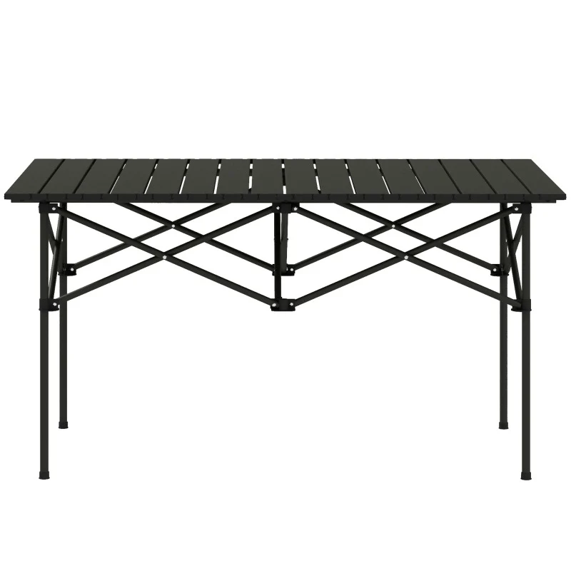 Vouwtafel – Opvouwbare Tafel – Kamp-Tafel – Picknicktafel – Balkontafel – Lichtgewicht Aluminium – Verstelbare Hoogte – Stevige X-Frame Constructie