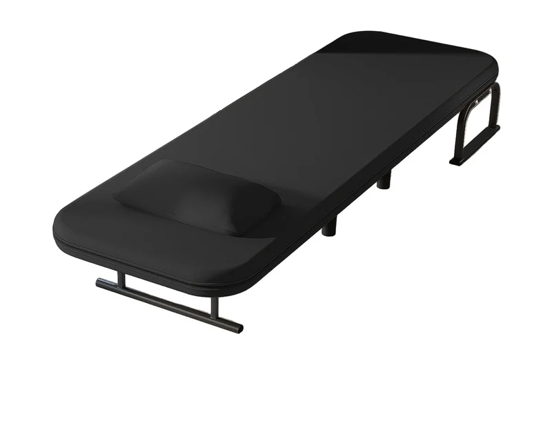 Verstelbare Zitzak – Relaxstoel – Hangstoel – Poef – Loungestoel – Zwarte Verstelbare Rugleuning – Metalen Frame – Comfortabele Hoofdsteun