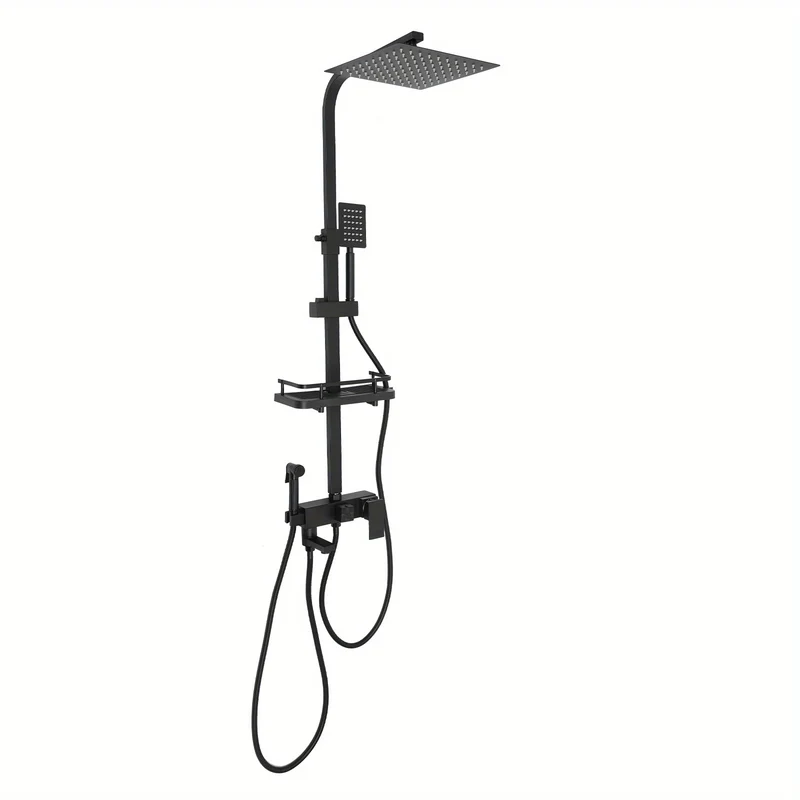 Doucheset – Douchekraan – Regendouche – Handdouche – Glijstang – Thermostatisch – Koperen Kern – Verstelbare Hoogte 73-116 cm