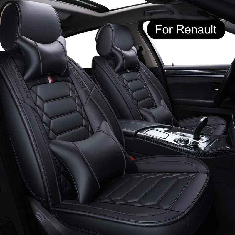 Universele Autostoelhoezen – Stoelhoes Set – Wagenhoes – Autostoelbekleding – Auto Interieur Bescherming – Kunstleer Zwart – Airbag Compatibel – Duurzaam & Waterafstotend