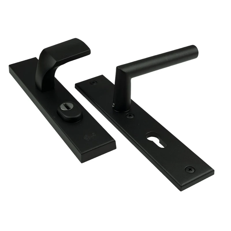 Oxloc VEILIGHEIDSGARNITUUR PC55 ZWART DD38-42 RECHT KTB ALUMINIUM ZWART 251X50MM