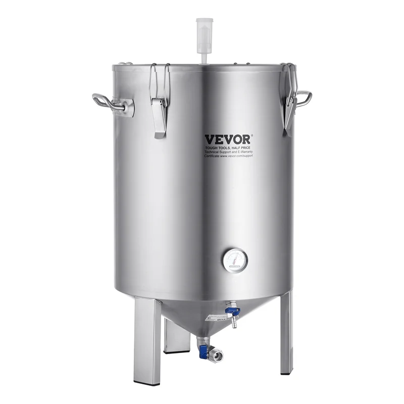 Brouwketel – Gistingstank – Maischketel – Fermentatievat – Bierbrouwketel – 16 Gallon Capaciteit – Voedselveilig 304 RVS