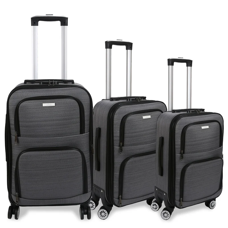 Kofferset – Reiskoffer Set – Trolley – Spinner Koffers – Handbagage Koffers – Lichtgewicht Oxford Stof – 3 Delig 20/24/28 Inch – Stil Rijdende Wielen