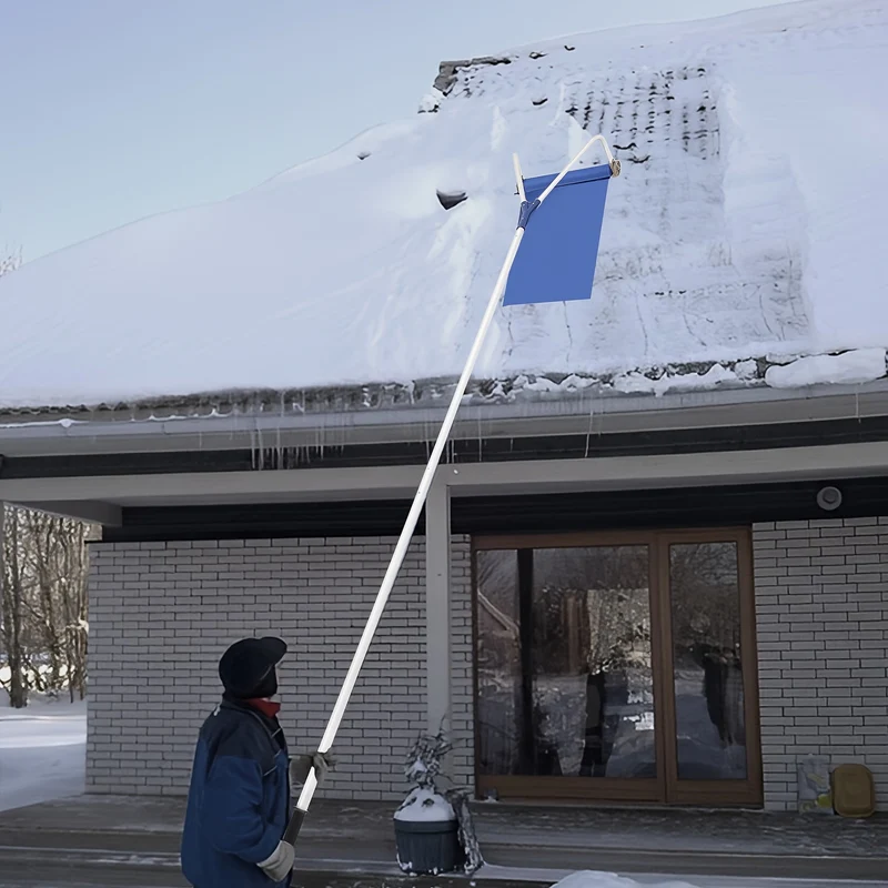 Sneeuwschuiver – Sneeuwruimer – Sneeuwschep – Dakschuiver – Verstelbare Aluminium Steel – Lichtgewicht Met Wielen – Krasvrij – 1,8-6,6 m Extreem Stevig – Weerbestendig Oxford Doek – Temperatuurbestendig Tot -30°C