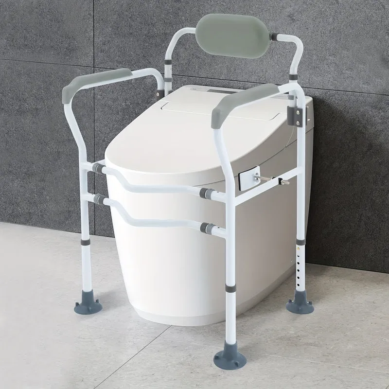 Toiletbeugel – Toiletsteun – Wandbeugel – Veiligheidsgreep – Handgreep – Verstelbaar – C-Pin Montage – Draagkracht 136 kg – Robuust Grijs