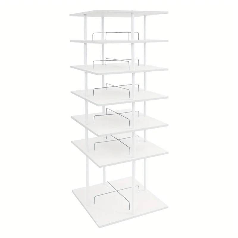 Schoenenkast – Schoenenrek – Schoenenopberger – Schoenenbank – Schoenenhanger – 6 Lagen – Wit Kunststof en Metaal – Tot 24 Paar Schoenen