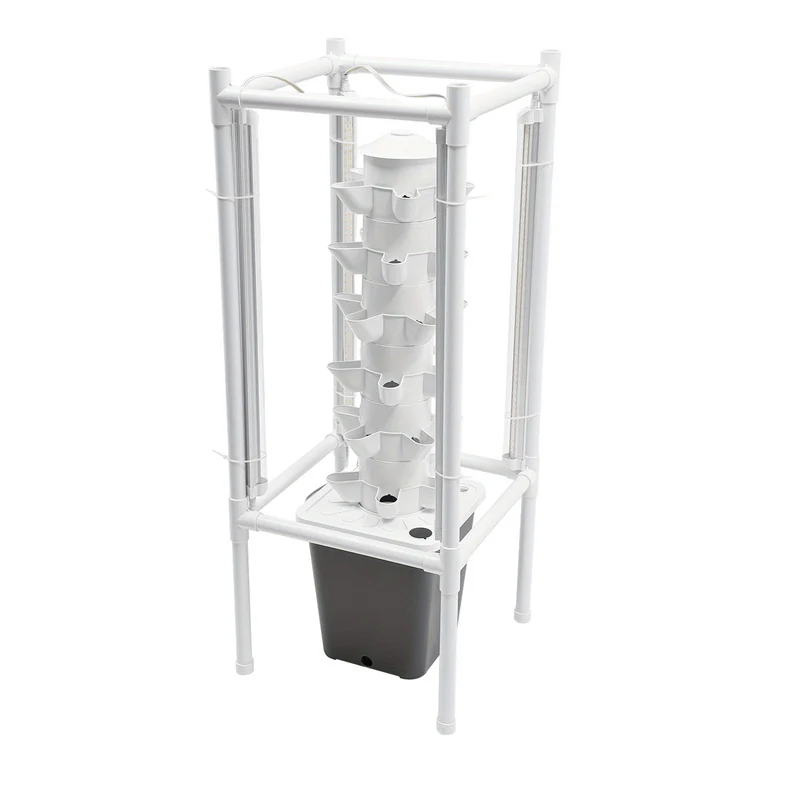 Hydroponische Tuinierkas – Kweekkas – Broeikas – Plantenkas – Verticale Hydrocultuur Toren – 30 Plantgaten – Voedselveilig PP Materiaal – Compact 39x39x97 cm