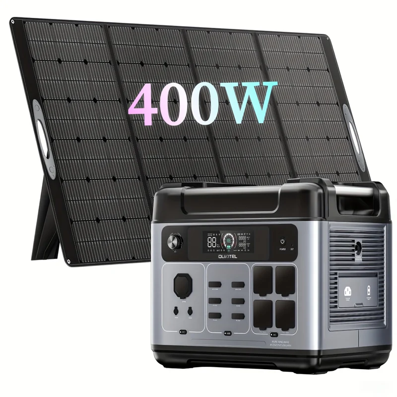 Powerstation – Zonne-Generator – Noodstroomvoorziening – Camping Accu – Draagbare Krachtcentrale – 2048 Wh LiFePO4 Batterij – Snel Opladen 0-80% in 1 Uur