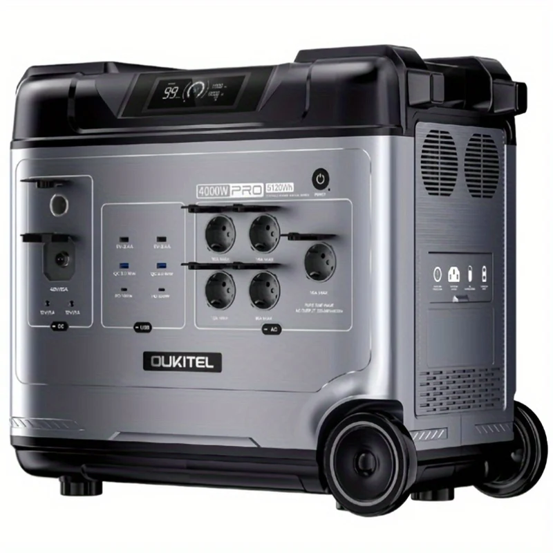 Powerstation – Zonne-energiegenerator – Draagbare Krachtcentrale – Noodstroomvoorziening – Mobiele Powerbank – LiFePO4 Batterij – 2200W Continu Vermogen – UPS Functie