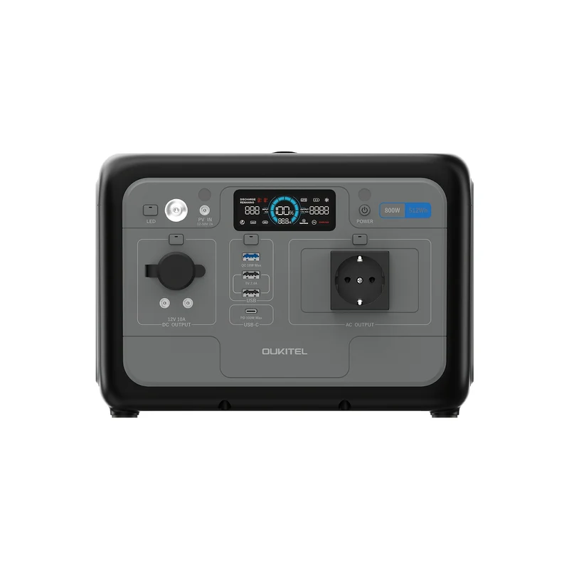 Portable Power Station – Draagbare Stroomvoorziening – Powerbank – Noodstroomvoorziening – Zonnegenerator – 512Wh Capaciteit – 800W Output Met Snelladen