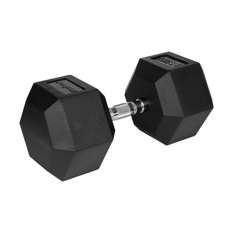 Halter – Dumbbell – Gewichten – Krachttraining – Fitness – 37,5 kg – Gietijzer Met Rubberen Coating – Hexagonaal En Stabiel